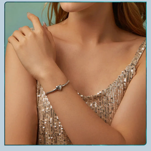 Bracelet jonc chaîne serpent 3 mm étoile en argent sterling 925 pour femme, bracelet de haute qualité compatible avec les perles et pendentifs DIY