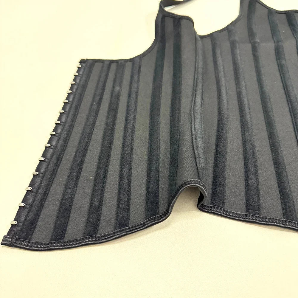 Latex Waist Trainer Corset Women 25-Steel Bones Body Shaper Fajas Slimming Girdle Adjustable Hooks and Straps Tummy Control Vest