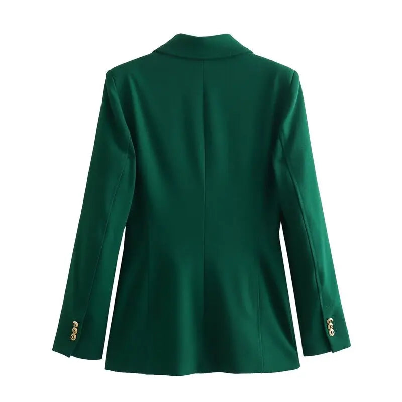 Slim Fit Commuter Versatile Autumn 2024 Women's Suit Jaet Long Sve Regular Length Faionable Outerwear