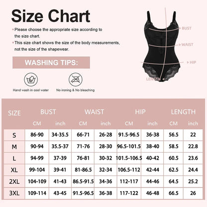 Womens Deep V Neck Bodysuit Sexy Lace Body Shaper Shapewear Slimming Thong Tummy Control Corset Breathable Brief Soft Underwear