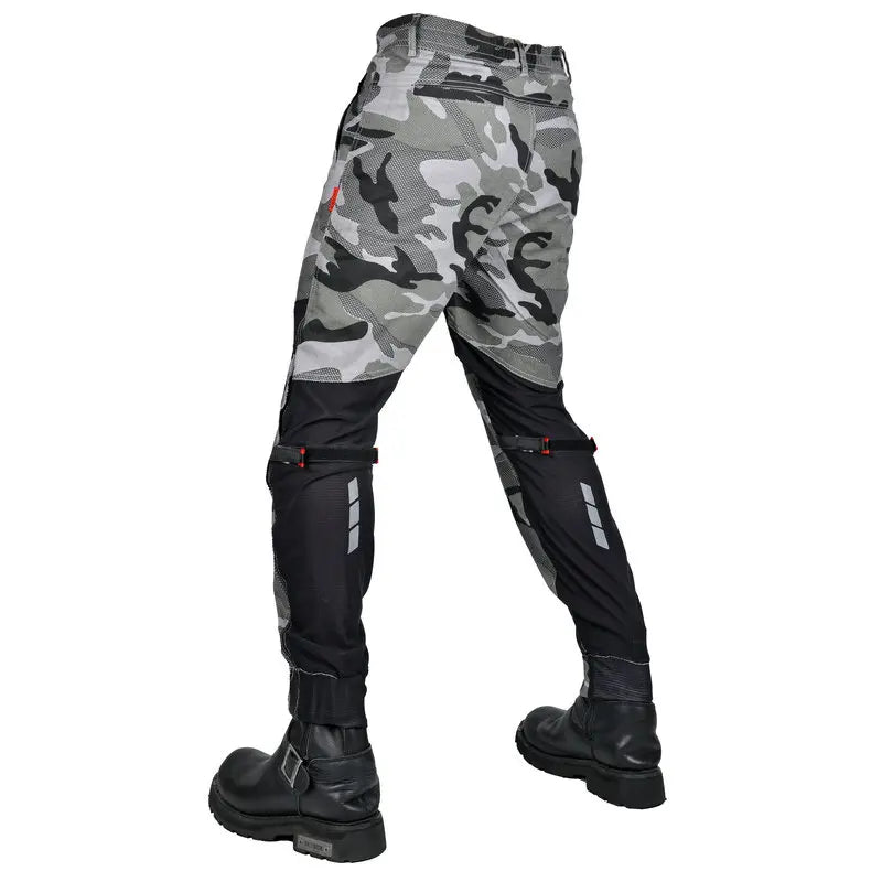 Summer Riding Knight Jeans With Protect Gear Pocket Net Motorcycle Pants  Pantalones Motocicleta Hombre Featherbed Jeans Gears