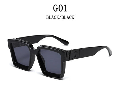 Millionaire Sunglasses For Men Vintage Square Fashion Glasses Luxury Retro Sunglasses Women Trending Punk Gafas De Sol Lentes
