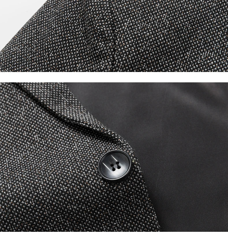 Brand 2026 Spring Autumn Retro Style Suit Blazers for Man 2 Button Slim Fit Social Business Blazer Jackets Men
