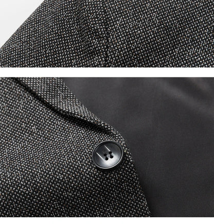 Brand 2026 Spring Autumn Retro Style Suit Blazers for Man 2 Button Slim Fit Social Business Blazer Jackets Men