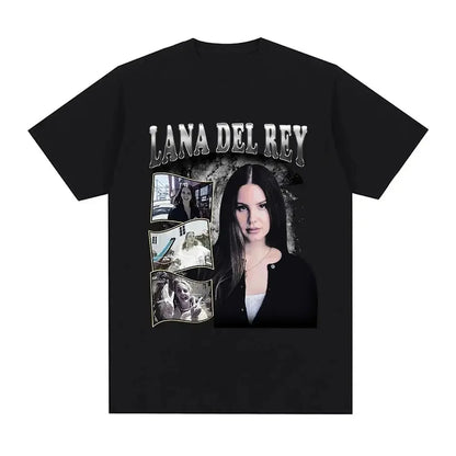 Singer Lana Del Rey Print T Shirt Women Fashion Hip Hop men's tshirts Streetwear Harajuku Short Sleeve T-Shirt Unisex summer tee