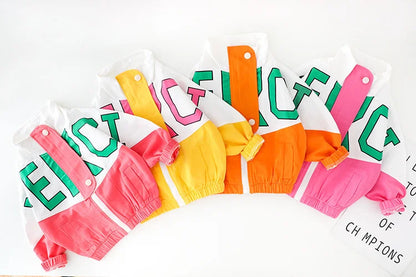 New Spring Autumn Baby Boy Girl Clothes Suit Children Casual Letter Jacket Pants 2Pcs/Set Toddler Cotton Costume Kids Tracksuits