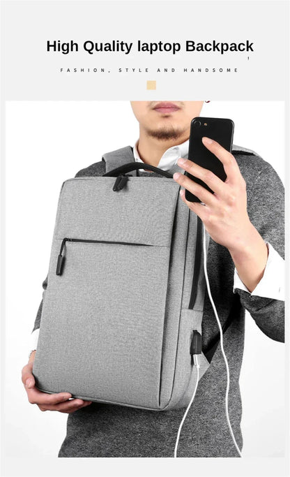 15.6 Inch Laptop Men Backpack Nylon Travel Male Laptop Backpack Usb Charging Computer School Backpacks Waterproof Bag for Men