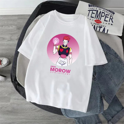 Anime Hunter X Hunter T-shirt Japan Manga Hisoka Killua Zoldyck Kawaii Funny T Shirts Kurapika Devil Eye Short Sleeve Tee Tops