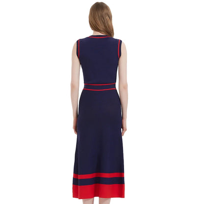2024 Fashion New Luxury Summer Knit Sleeveless One Piece Long Dress Formal Prom Women's Ladies Elegant Party Slim Dress