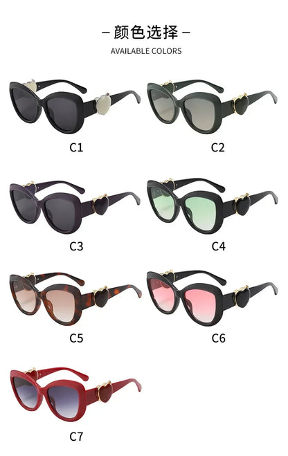 2025 New Trendy Fashion Cat Eye Women Sunglasses Oversized Oval Sun Glasses Ladies UV400 High Quality Light Luxury Sunshade