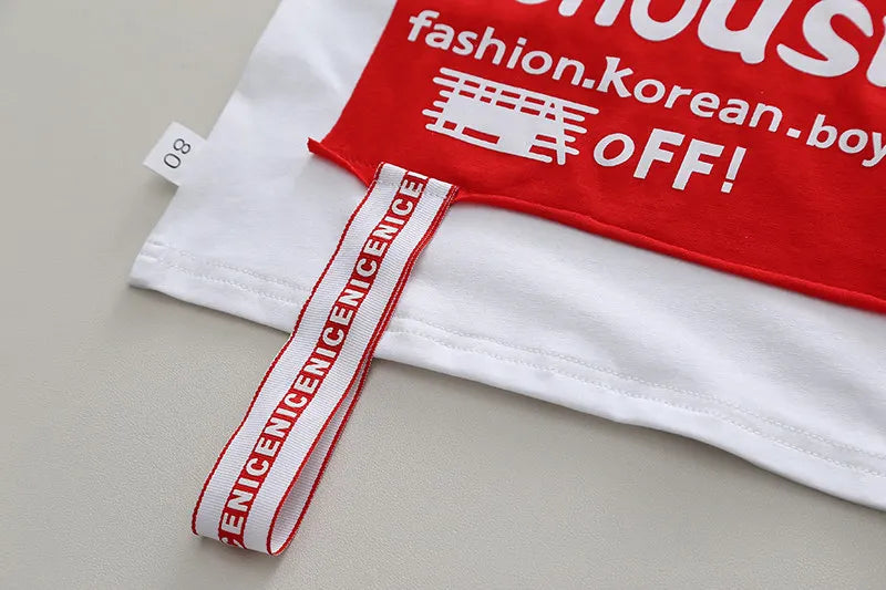 New Baby Summer Clothing Toddler Children Boy Short Sleeve Causal Letter T-shirt Pants Fashion Infant Clothes 2pcs/Set Tracksuit