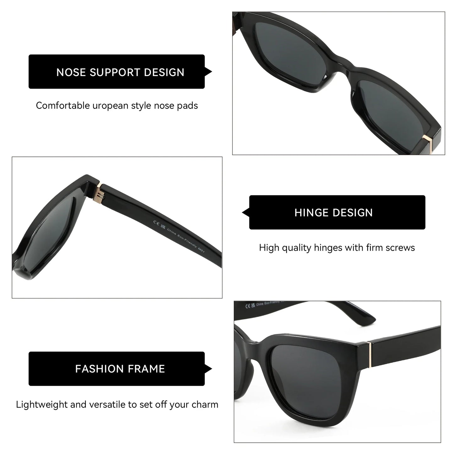 Fashion Butterfly Polarized Sunglasses for Women UV400 Protection Shade Ladies Cat Eye Sun Glasses ZS2218