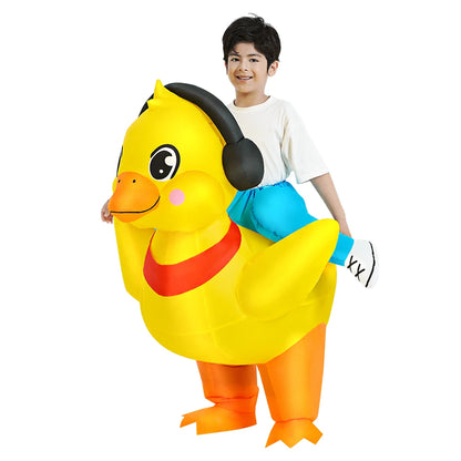 Kids Child Dinosaur Inflatable Costume Unicorn Dress Suits Anime Purim Halloween Party Cosplay Costumes for Boys Girls