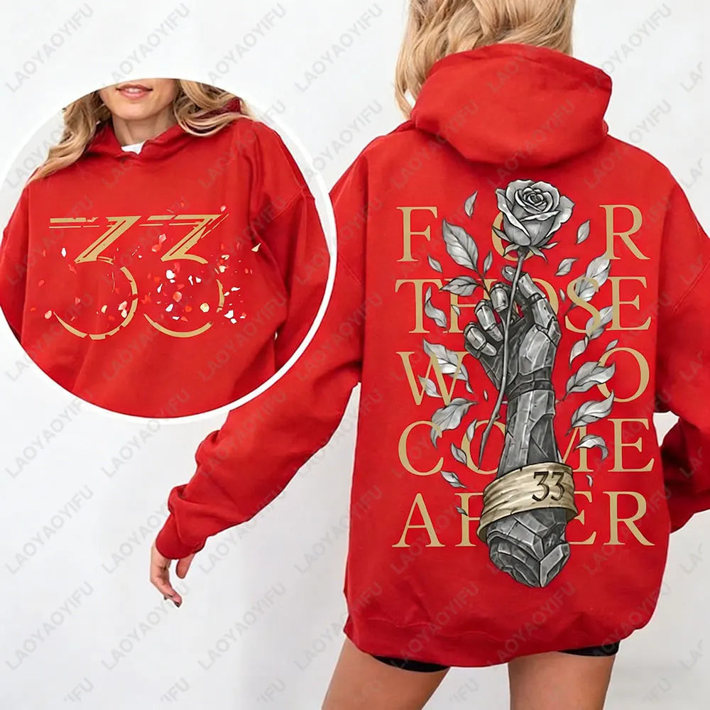 Expedition 33 for Those Who Come After Quote Gamer Hoodie Gustave Clair Obscur Fan Women Sweatshirt Game Tribute Apparel Hoodie