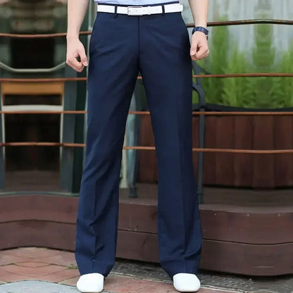 Brown Plus Big Size Male Suit Trousers Straight Men's Summer Pants Up Elegant 2025 Korean Style Clothes Classic Reviews Many