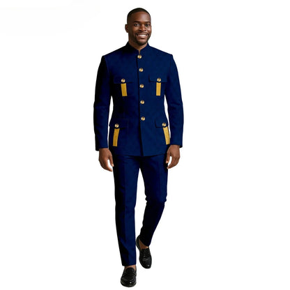 New Men's Suit 2-piece Business Formal Blazer Double-breasted Design Groom Tuxedo for Wedding XS-6XL Outfit