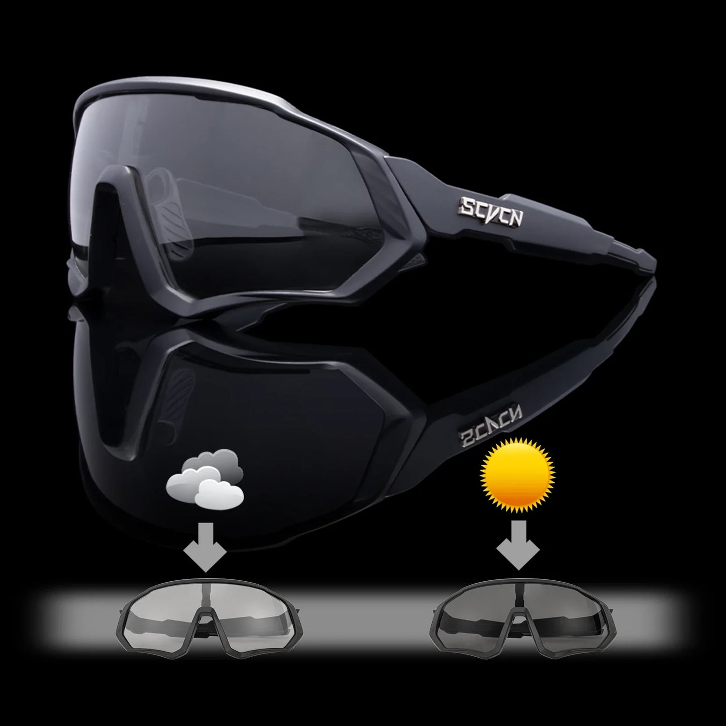 Photochromic Cycling Glasses Bicycle for Outdoor Sports Sunglasses MTB Road Goggles Bike Eyewear Men Women Cycl Equipment