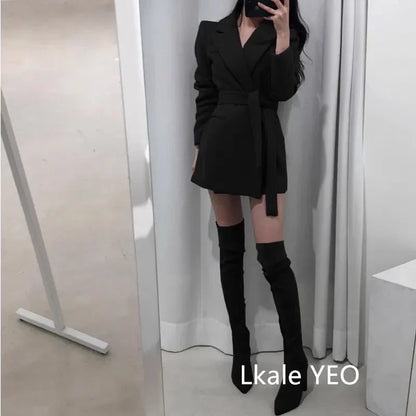 Spring Autumn Women's Blazer Coat 2026 Korean Version Fashion Ladies Outerwear Long Sleeve Comfortable Female Slim Suit Jacket