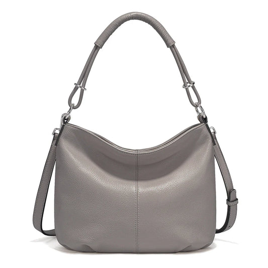 Women's Soft Cowhide Leather Shoulder Bag Fashion Leather Handbag Crossbody Bag Satchels For Commute Charming Hobos