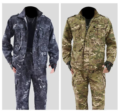 Labor Insurance Cloth Uniform Men's Soft Tracksuit Outdoor Suit Designer Clothes Black Python Pattern Wear-resistant Overalls