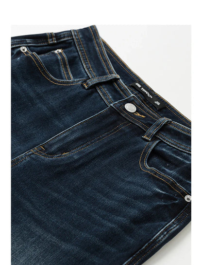 Women Denim jeans 2025 Autumn New Lycra Stretch Mid Waist Cotton Flares Pants