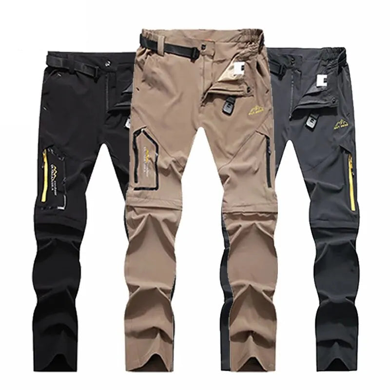 Men's Hiking Pants Trekking Convertible Quick Dry Lightweight Zip-Off Outdoor Travel Camping Fishing Pants