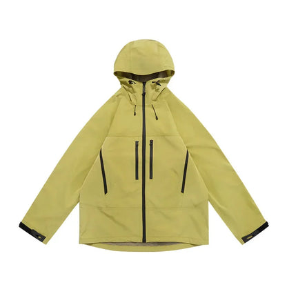 DuPont TripleGuard HardShell Sealed Outdoor Waterproof Jacket - Premium Multi-Pocket Heavy-Duty Mountain Utility Workwear Unisex