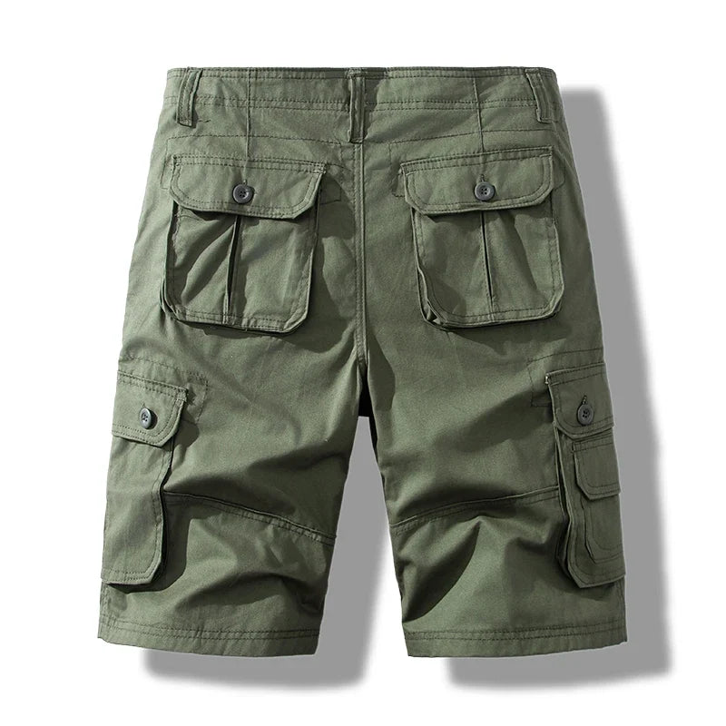 Men's Short Pants Cotton Cargo Shorts Tactical Breeches Casual Sports Man Hiking Fishing Streetwear