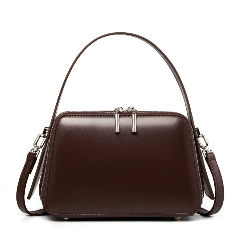 underarm cowhide Genuine leather handbags women vintage shoulder bag female crossbody bags luxury high quality 2026