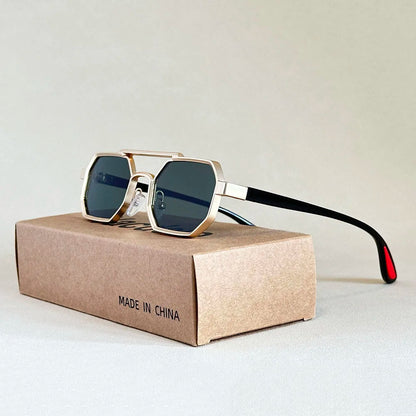2025 Luxury Sunglass Men Vintage Steampunk Square Sunglasses Women Retro Fashion Glasses Sunglasses For Men Lunette Soleil Femme