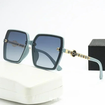 New Fashion Sunglasses for Women Hot Sale Polarized Large Frame Square Retro Sun Glasses Gradient Ladies Sunglass for Men UV400
