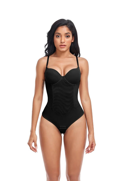 Thongs Bodysuit Shapewear Women Full Body Shaper Waist Trainer Steel Bones Tummy Control Underwear Flat Belly Underbust Corset
