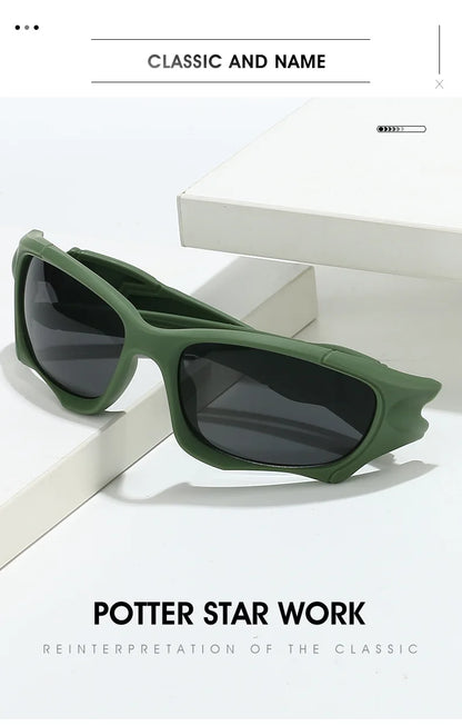 New UV400 Punk Men's Fashion Sport Sunglasses Cycling Driving Tactical Windproof  Coated Frame Fishing Riding Sun Glasses