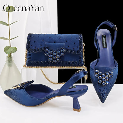 2026 INS Fantastic Rhinestone-encrusted Sex Ladies Shoes / Matching  Sparking Mini Bag (SPECIAL COLLECTION)