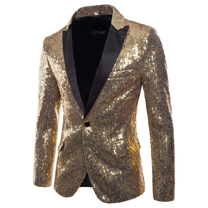 Suit Men's Performance Dress Sequined Suit Nightclub Men's Clothing Host Master Studio Men's Jacket