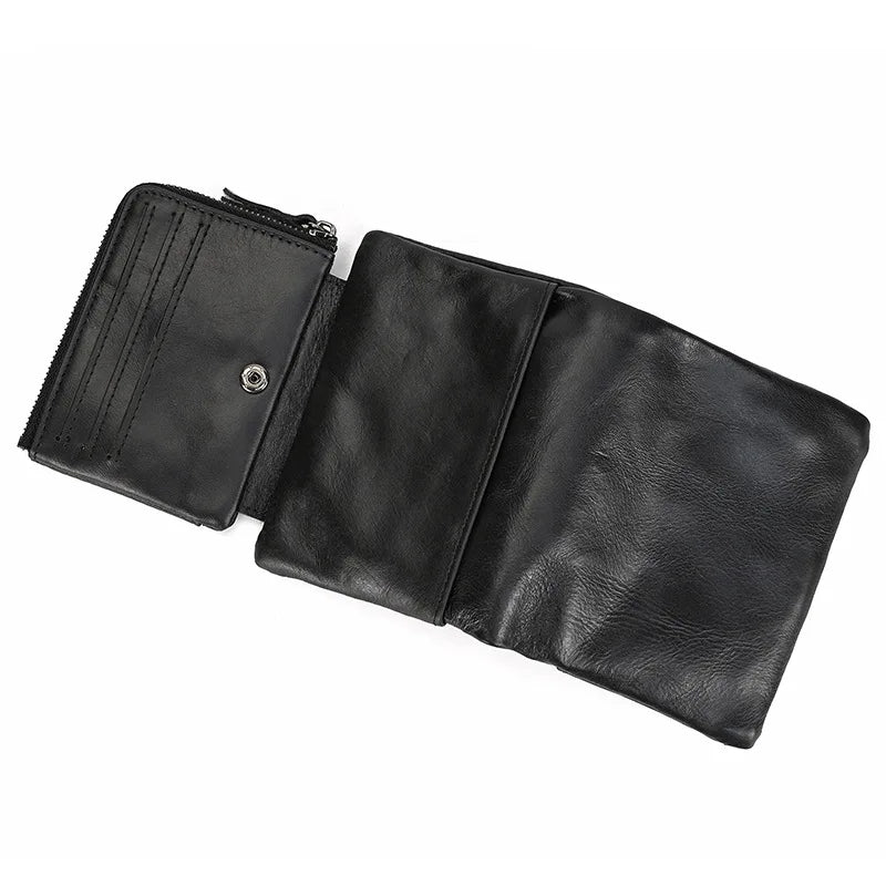 Portefeuille de luxe de marque de créateur pour homme, porte-cartes en cuir véritable souple, petit porte-monnaie pour pièces de monnaie et cartes de crédit, portefeuilles masculins à glisser dans les poches.