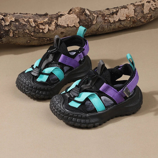 2026 New Summer Children Sandals For Boys Mesh Breathable Kids Sport Shoes Soft Sole Fashion Toddler Boys Beach Sandals EU21-30