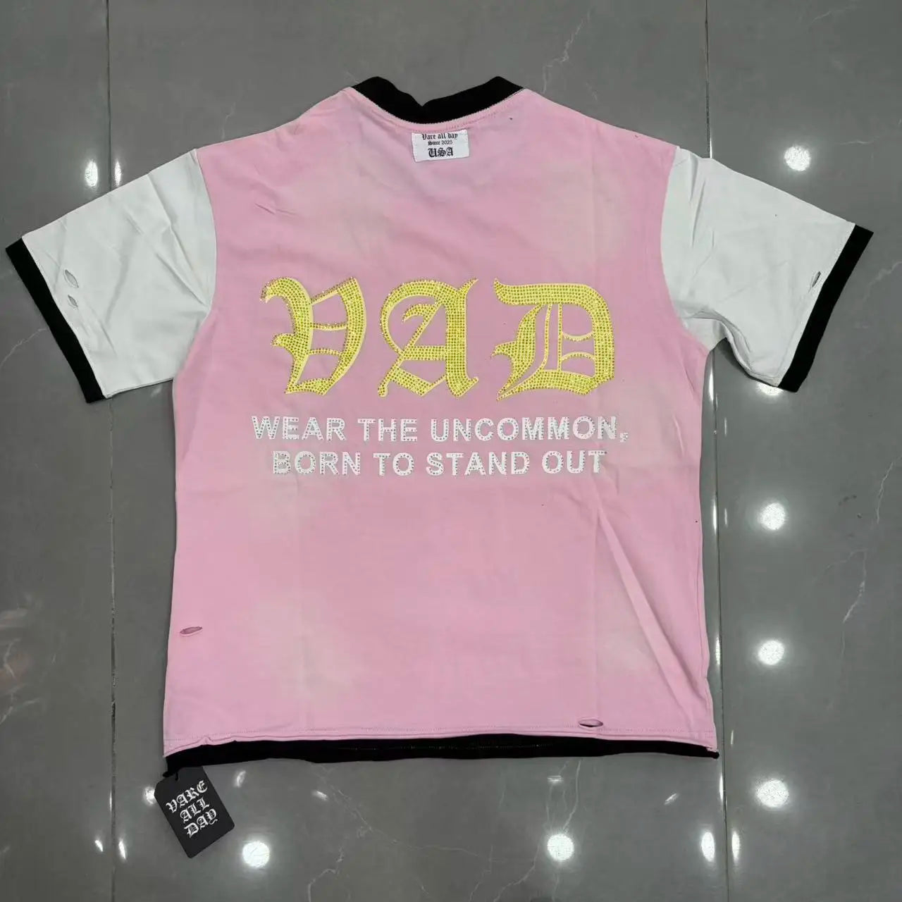 Streetwear Letter Rhinestone Cotton Short Sleeve Tshirts for Men and Women Harajuku Hip Hop Loose Shinning Diamond Tees Oversize
