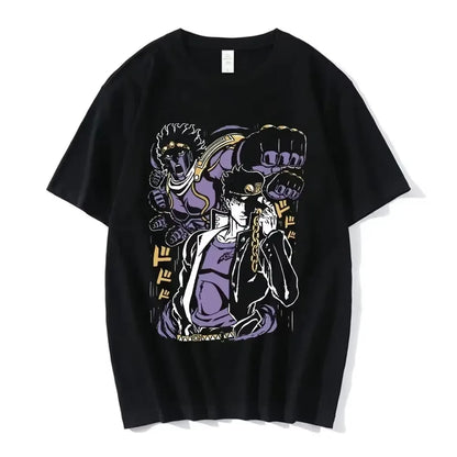 Anime Jojo 7 Steel Ball Run Charlie Kirk & Gyro Zeppeli Graphic Cotton Unisex Shirt 2026 Summer New Y2k Short Sleeve T Shirt