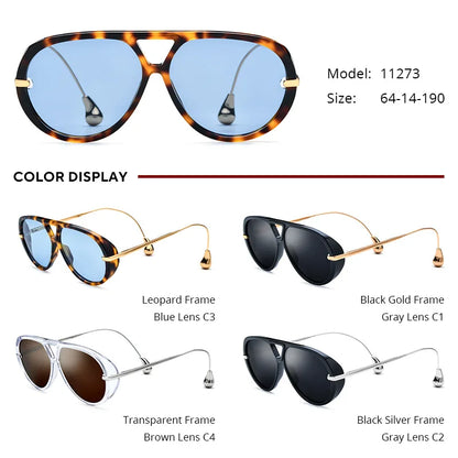 2026 Trend High Quality Pilot Sunglasses Acetate Frame Man Polarized Glasses Women Personality Alloy Legs UV400 Outdoor Eyewear