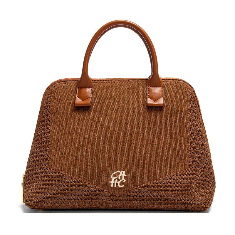 Women's Tote Bag Summer New Apricot Large Capacity Beach Bag Leisure Vacation Shoulder Bag