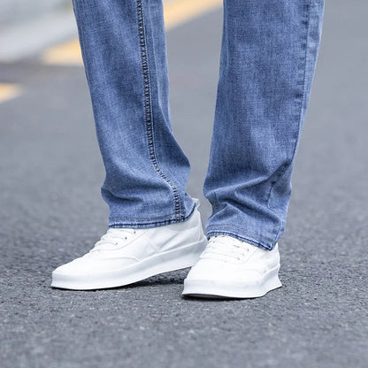 2026 New Autumn Men's Blue Straight-leg Jeans Business Casual Cotton Stretch Denim Pants Male Brand Plus Size 40 42 44