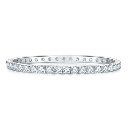 D VVS1 Full 4mm Moissanite Bangles GRA Certified s925 Sterling Sliver Plated 18k Bracelets for Women Party Gift Jewelry