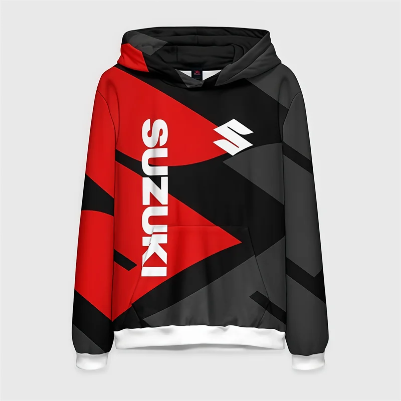 men's casual hoodie, 3D printed long-sleeved top for outdoor motorcycle and bicycle enthusiasts, autumn and winter