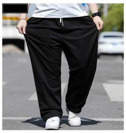 Men's Summer Workwear Pants Plus Size Loose Straight Leg Casual Trousers XL-8XL Big and Tall Large Summer Pants Asian Size