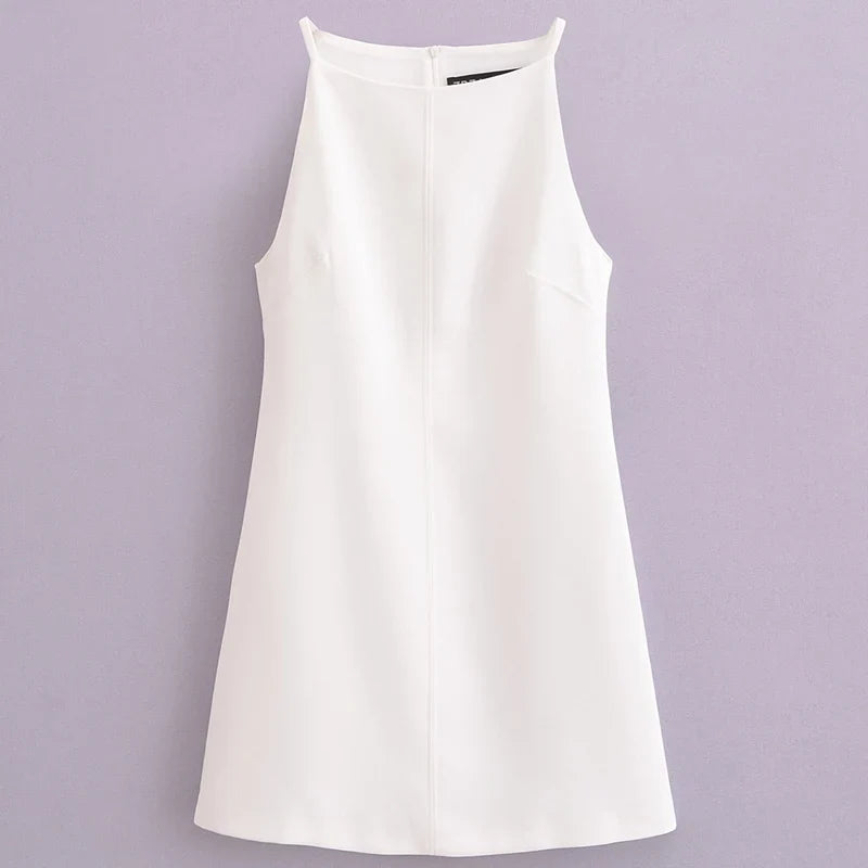 Fashion Summer Dresses 2024 Womens Dresses Bodycon Sleeveless Mini Dress White Red Blue Black Yellow Dress Vacation Dresses