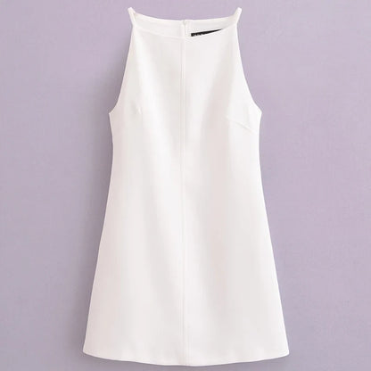 Fashion Summer Dresses 2024 Womens Dresses Bodycon Sleeveless Mini Dress White Red Blue Black Yellow Dress Vacation Dresses