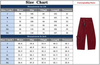 2025 Cyber Y2K Fashion Red Patchwork Baggy Cargo Jeans Pants For Men Designer Clothes Wide Leg Women Denim Trousers Ropa Hombre