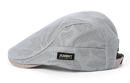 Summer Mens Hats Breathable Mesh Newsboy Caps Outdoor Baker Boy Boinas Cabbie Hat Fashion Driving Flat Cap For Women
