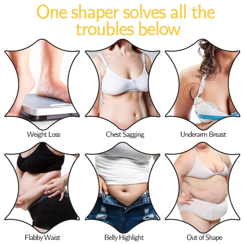 Fajas Colombianas Full Body Support Arm Compression Girdle Women's Shapewear With Built In Bra Corset Slimming Sheath Flat Belly